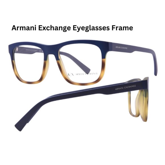 New Men's A|X ARMANI EXCHANGE Square Eyeglass Frames 100% Authentic - Picture 5 of 8